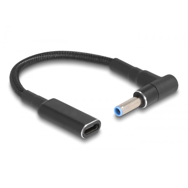 POWERTECH καλώδιο τροφοδοσίας CAB-UC075, USB-C σε HP 4.5x3.0mm, μαύρο - Φορτιστές Laptop