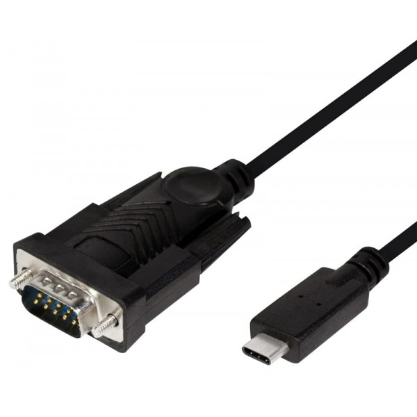 POWERTECH καλώδιο USB-C σε σειριακή RS-232 CAB-UC061, 1.8m, μαύρο - Powertech