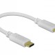 DELOCK καλώδιο USB-C 85357, 100W PD, 5A, 15cm, E-Marker, λευκό