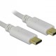 DELOCK καλώδιο USB-C 85357, 100W PD, 5A, 15cm, E-Marker, λευκό