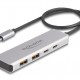 DELOCK USB hub 64230, 4x θυρών, 10Gbps, USB-C σύνδεση, γκρι