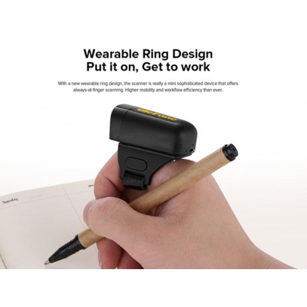 ULEFONE barcode scanner uScan RS1, ασύρματο 2.4G/Bluetooth, 1D/2D, μαύρο