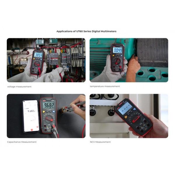 UNI-T ψηφιακό πολύμετρο UT60BT, 1000V AC/DC, NCV, Bluetooth, True RMS - UNI-T