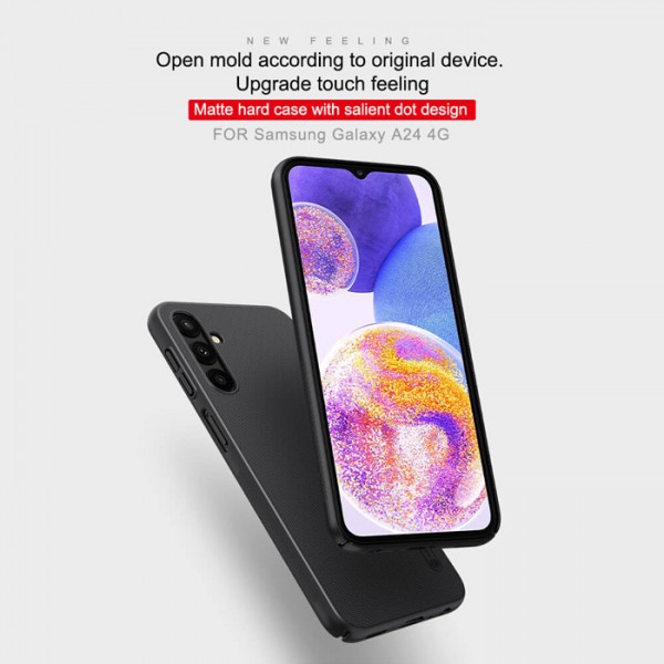 NILLKIN θήκη Super Frosted Shield για Samsung Galaxy A24 4G, μαύρη - NILLKIN