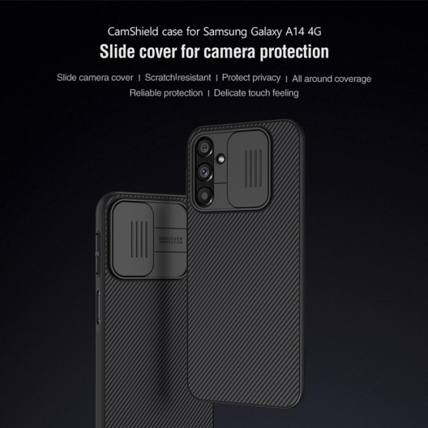 NILLKIN θήκη CamShield για Samsung Galaxy A14 4G, μαύρη - NILLKIN