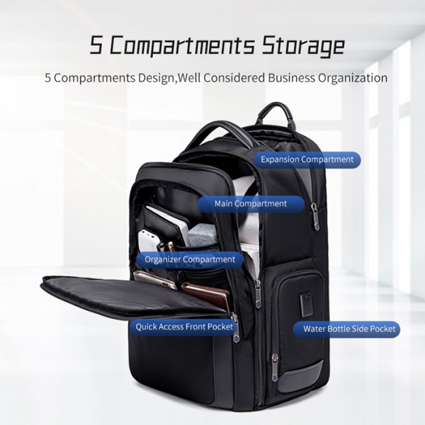 ARCTIC HUNTER τσάντα πλάτης B00544 με θήκη laptop 17", 40L, USB, μαύρη - Σπίτι & Gadgets