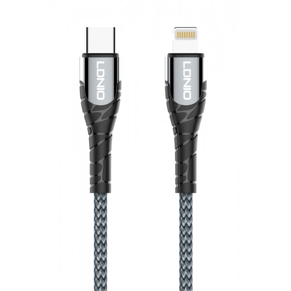 LDNIO καλώδιο Lightning σε USB-C LC111, 30W PD, 1m, γκρι - LDNIO