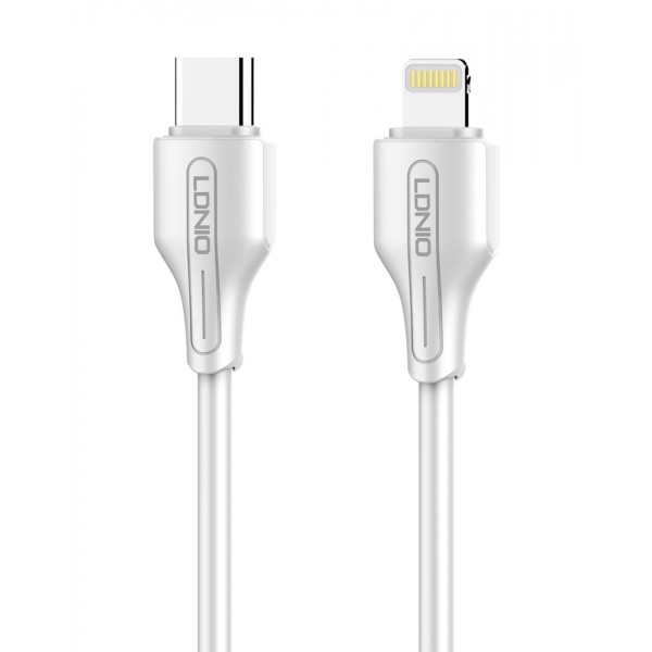 LDNIO καλώδιο Lightning σε USB-C LC122I, 30W PD, 2m, λευκό - LDNIO