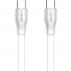 LDNIO καλώδιο USB-C σε USB-C LC131C, 65W PD, 1m, λευκό