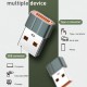 LDNIO αντάπτορας USB σε USB-C LC150, αρσενικό σε θηλυκό, γκρι