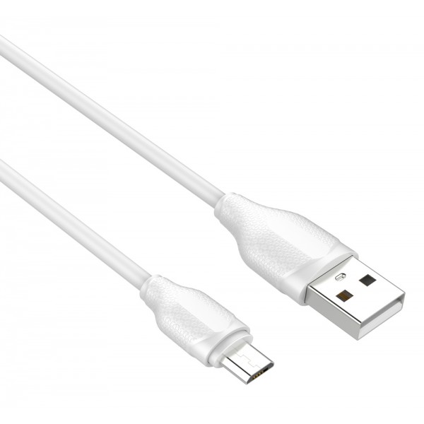 LDNIO καλώδιο Micro USB σε USB LS371, 2.1A, 1m, λευκό - LDNIO