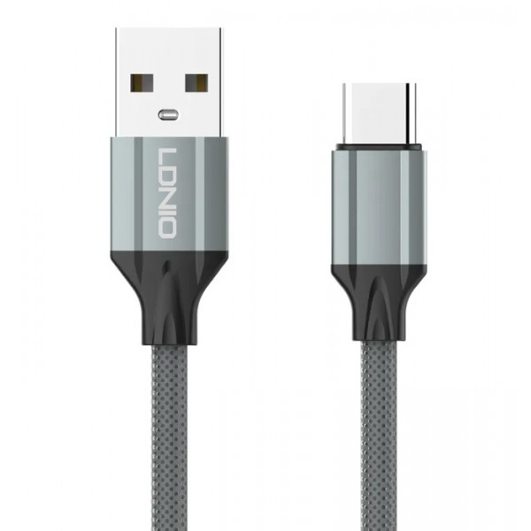 LDNIO καλώδιο USB-C σε USB LS442, 2.4A, 2m, γκρι - LDNIO