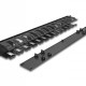 DELOCK cable management 67021 για rack 19"/1U, 2 ανοίγματα, πλαστικό, μαύρο