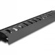 DELOCK cable management 67021 για rack 19"/1U, 2 ανοίγματα, πλαστικό, μαύρο