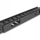 DELOCK cable management 67021 για rack 19"/1U, 2 ανοίγματα, πλαστικό, μαύρο