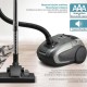 BRUNO ηλεκτρική σκούπα BRN-0136, 800W, 3.5lt, γκρι