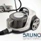 BRUNO ηλεκτρική σκούπα BRN-0137, 800W, 3lt, κυκλωνική, λευκή