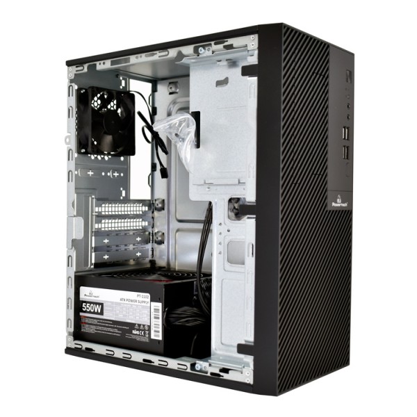 POWERTECH PC Case PT-1101 με 550W PSU, Micro-ATX, 265x168x353mm, μαύρο - Νέα & Ref PC