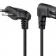 GOOBAY καλώδιο τροφοδοσίας Euro 97350, γωνιακό, 2x0.75 mm², 2m, μαύρο GOOBAY καλώδιο τροφοδοσίας Euro 97350, γωνιακό, 2x0.75 mm², 2m, μαύρο