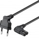 GOOBAY καλώδιο τροφοδοσίας Euro 97350, γωνιακό, 2x0.75 mm², 2m, μαύρο GOOBAY καλώδιο τροφοδοσίας Euro 97350, γωνιακό, 2x0.75 mm², 2m, μαύρο