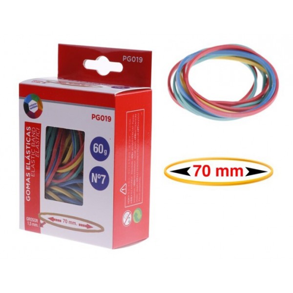 MP λαστιχάκια συσκευασίας PG019 σε κουτί, No7, 1.5x70mm, 60g, χρωματιστά - Αναλώσιμα - Είδη Γραφείου