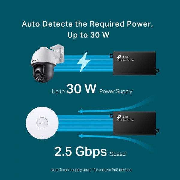 TP-LINK 2.5G PoE+ Injector TL-POE260S, IEEE 802.3af/at, Ver. 1.0 - tp-link