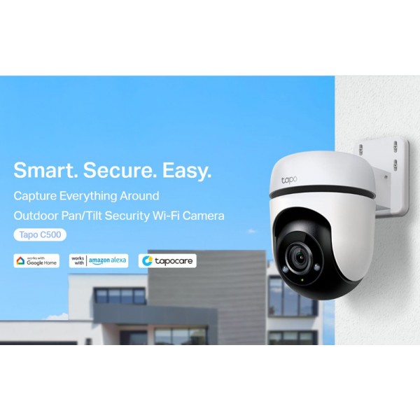 TP-LINK smart κάμερα Tapo C500, 1080p, PTZ, Wi-Fi, IP65, Ver. 1.0 - Συστήματα Ασφαλείας