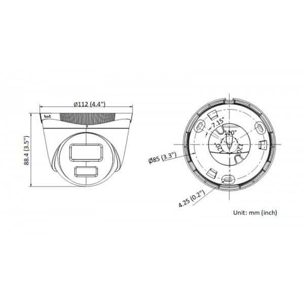 HIKVISION HIWATCH IP κάμερα ColorVu HWI-T229H, 2.8mm, 2MP, IP67, PoE - Σύγκριση Προϊόντων