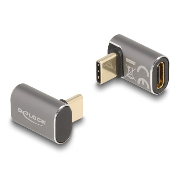 DELOCK αντάπτορας USB-C 60054, αρσενικό σε θηλυκό, 100W, 40Gbps, γκρι - DeLock