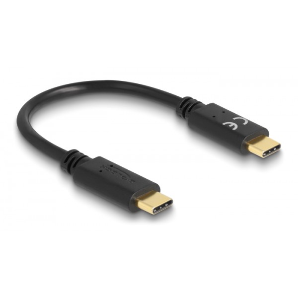 DELOCK καλώδιο USB-C 85356, PD 5A, 15cm, E-Marker, μαύρο - DeLock