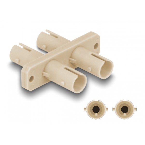 DELOCK σύνδεσμος οπτικής ίνας ST Duplex 87935, μπεζ - Διάφορα Δικτύου