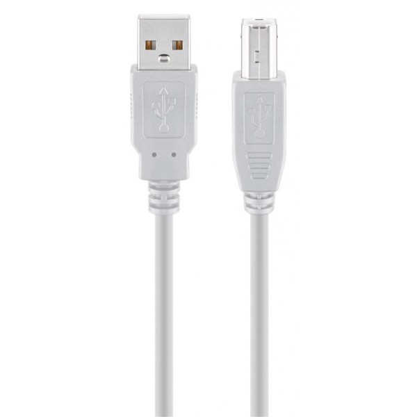 GOOBAY καλώδιο USB σε USB Type B 68712, 1.8m, 480Mbps, γκρι - GOOBAY