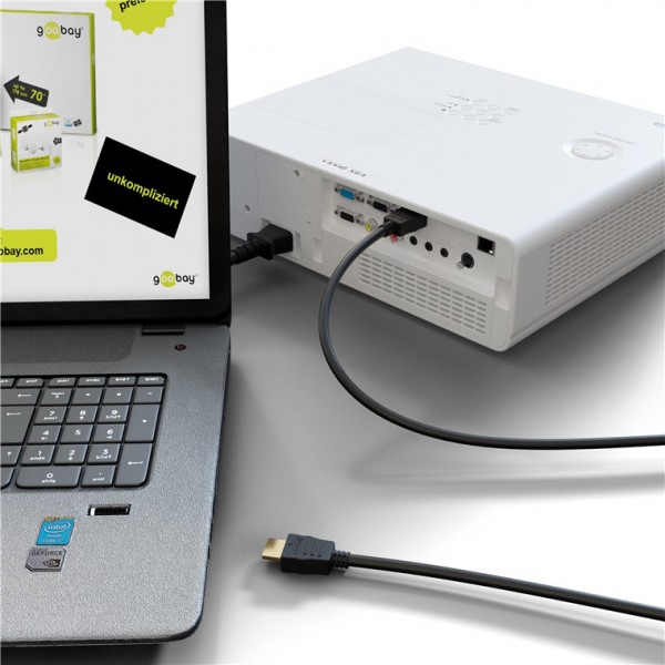 GOOBAY καλώδιο HDMI 2.0 60626, Ethernet, 4K/60Hz, 10.2 Gbps, 10m, μαύρο - GOOBAY