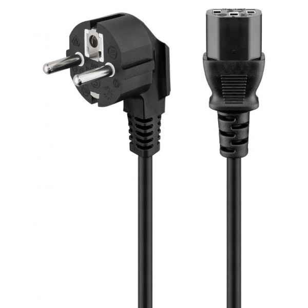 POWERTECH καλώδιο τροφοδοσίας CAB-P032, 3x 1mm², 5m, μαύρο - Τροφοδοσία