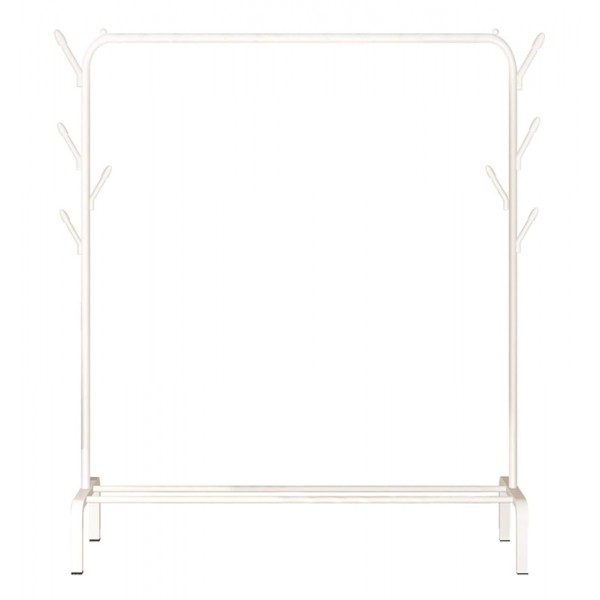 Κρεμάστρα δαπέδου HUH-0127, μεταλλική, 110x40x150cm, λευκή - Σπίτι & Gadgets