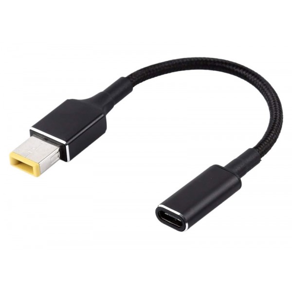 POWERTECH καλώδιο τροφοδοσίας CAB-UC077, USB-C σε slim tip Lenovo, μαύρο - Φορτιστές Laptop
