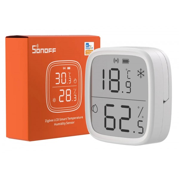 SONOFF smart θερμόμετρο & υγρασιόμετρο SNZB-02D, LCD, ZigBee - Ανιχνευτές