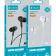 CELEBRAT earphones με μικρόφωνο D13, USB-C σύνδεση, Φ10mm, 1.2m, μαύρα