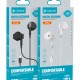 CELEBRAT earphones με μικρόφωνο D12, USB-C σύνδεση, Φ14.2mm, 1.2m, λευκά