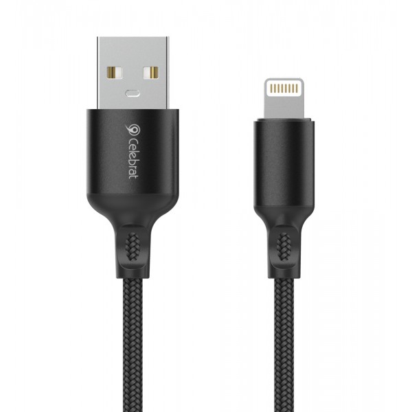 CELEBRAT καλώδιο Lightning σε USB CB-32, 2.4A, 1m, μαύρο - CELEBRAT