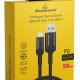 POWERTECH καλώδιο USB σε USB-C PTR-0134 PD 60W, 5Gbps, copper, 1m, μαύρο