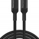 POWERTECH καλώδιο USB-C PTR-0140, PD 240W 5A, copper, 1m, μαύρο