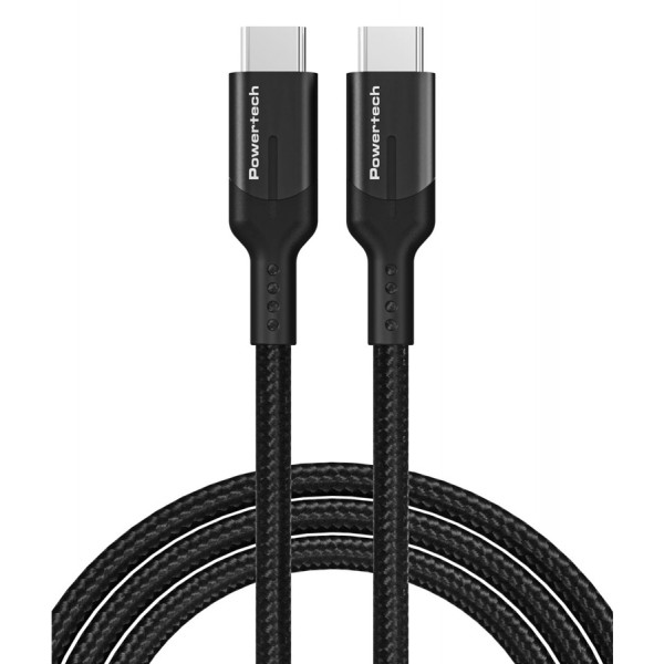 POWERTECH καλώδιο USB-C PTR-0135, PD 60W, 10Gbps, copper, 1m, μαύρο - Powertech