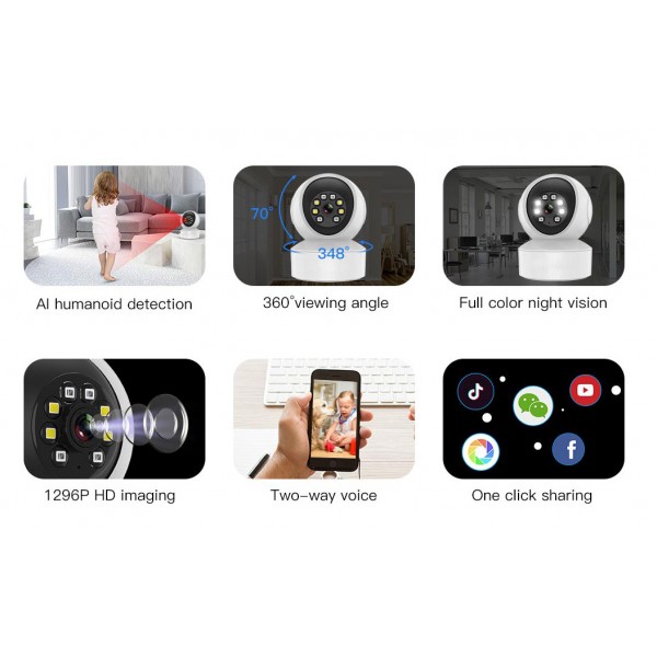 VSTARCAM smart IP κάμερα CS49L, 3MP, WiFi, PTZ - Συστήματα Ασφαλείας