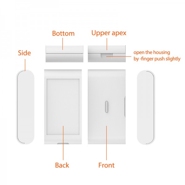 Ασύρματος ανιχνευτής θραύσης κρυστάλλων GB010 για συναγερμούς, 433MHz