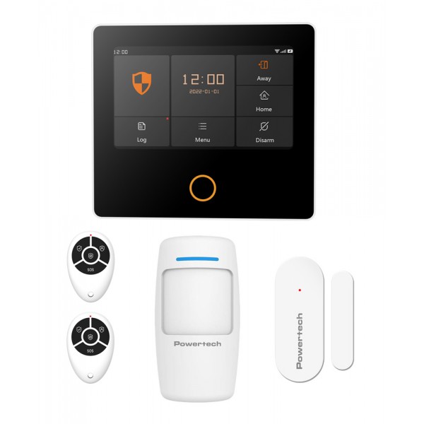 POWERTECH ασύρματο σύστημα συναγερμού PT-1125, αφής, Wi-Fi, 2G, TUYA - Κεντρικοί Πίνακες