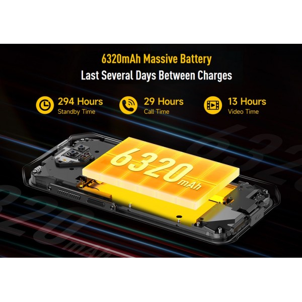 ULEFONE smartphone Armor X13, 6.52", 6/64GB, 6320mAh, IP68/IP69K, μαύρο