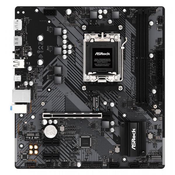 ASROCK μητρική A620M-HDV/M.2, 2x DDR5, AM5, USB 3.2, mATX - Asrock