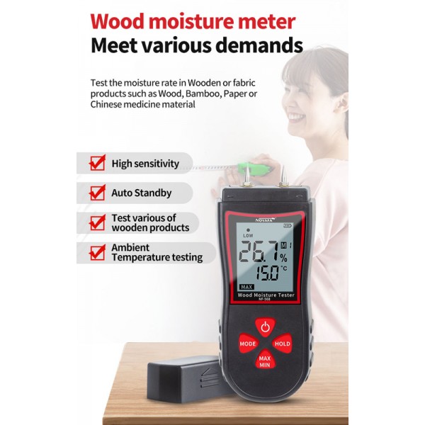 NOYAFA ψηφιακός μετρητής υγρασίας ξύλου NF-568 - NOYAFA