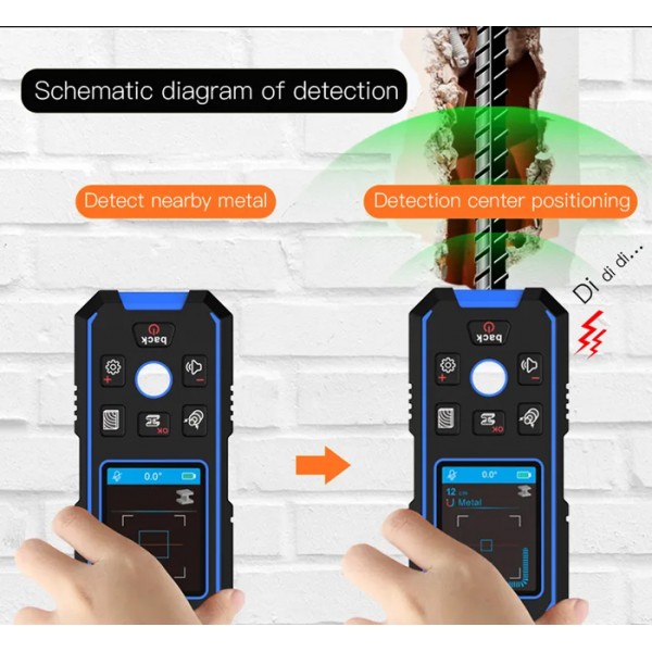 NOYAFA ψηφιακός αναλυτής τοίχου NF-518, ανιχνεύει μέταλλο/ξύλο/καλώδια